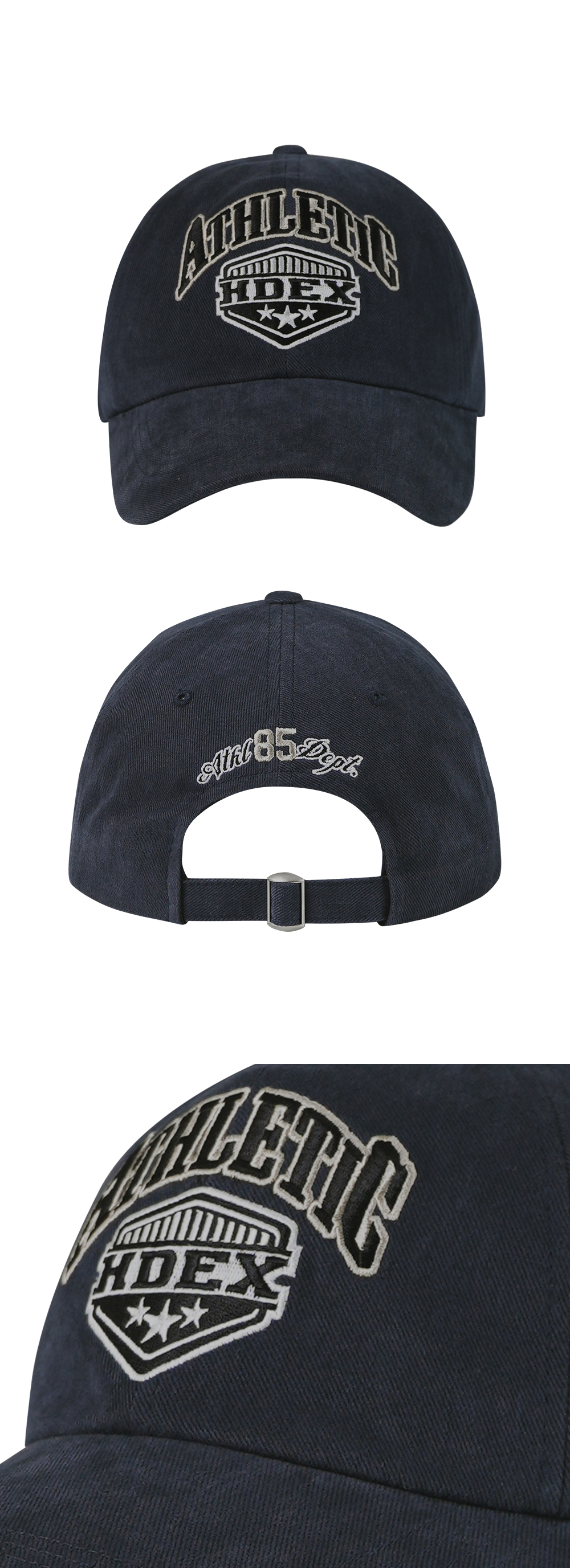 MUSINSA公式 | HDEX Varsity 85 Ball Cap (Navy)