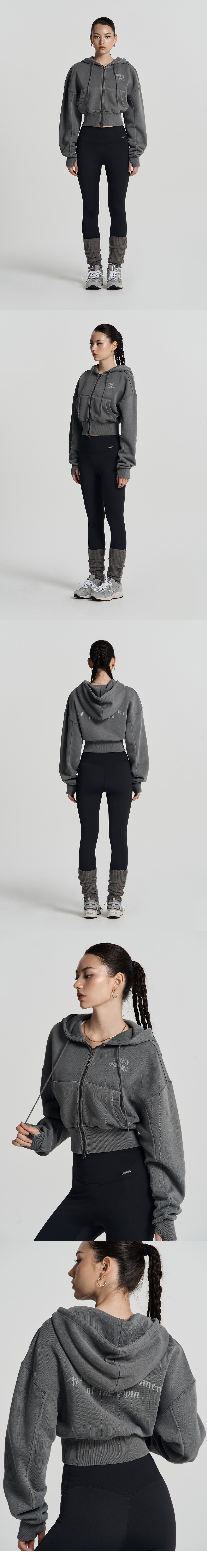 【HDEX】 Women's Lettering Pigment Crop Hoodie Zip-Up MUSINSA | HDEX Women's Lettering Pigment Crop Hoodie Zip-Up