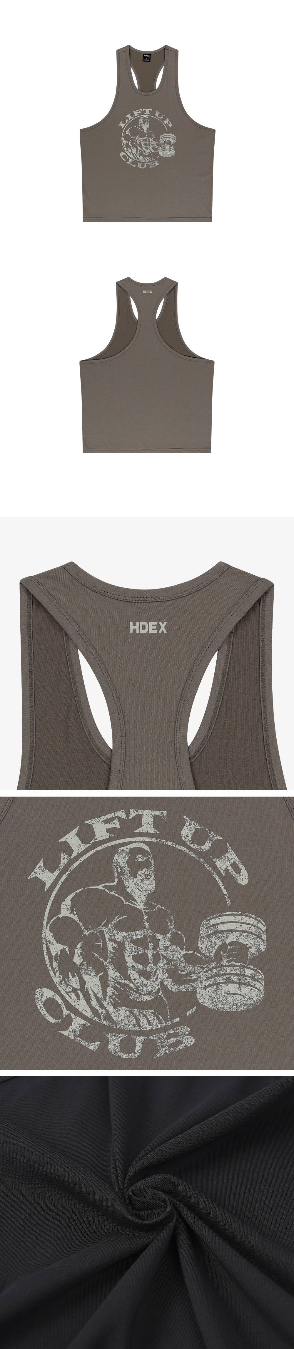 MUSINSA公式 | HDEX Lift Up Sleeveless (Taupe)