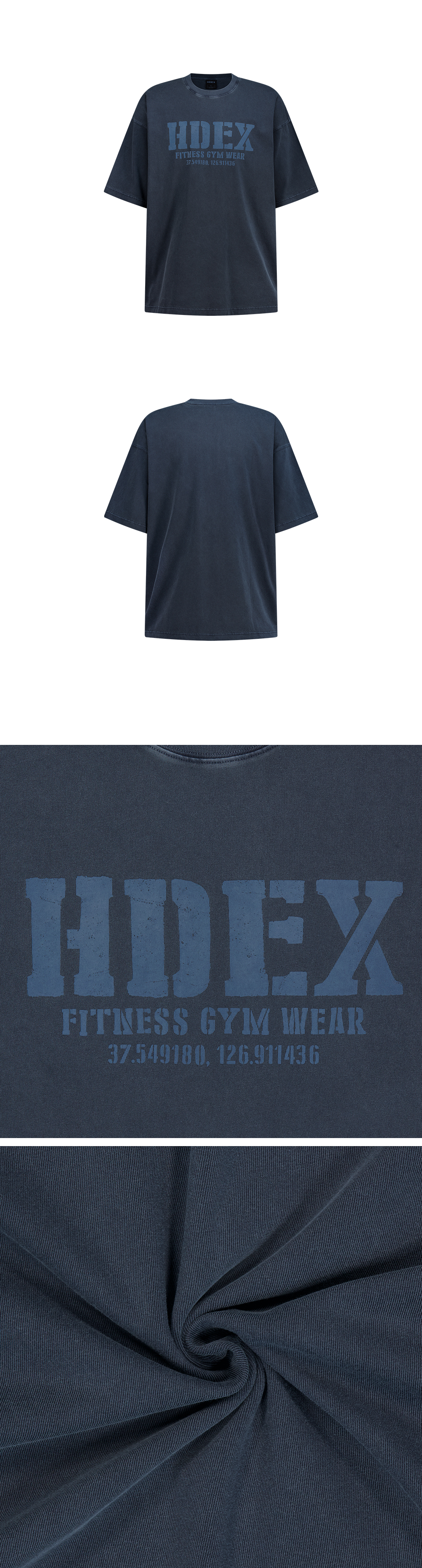 【HDEX】 Core Pigment Short Sleeve / 追跡付 MUSINSA公式 | HDEX Core Pigment Short Sleeve (Pigment Navy)