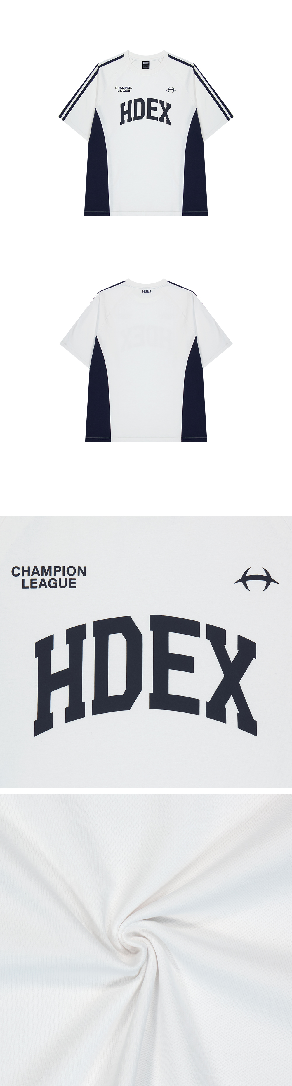 【韓国 HDEX】SIDE COLOR BLOCK SHORT SLEEVE MUSINSA | HDEX Side Color Block Short Sleeve (Navy)