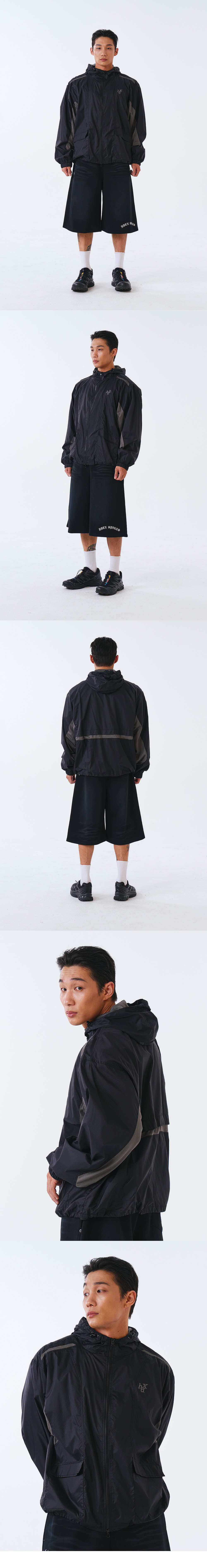 【HDEX】 Men's Light Side Mesh Jacket /追跡付 MUSINSA公式 | HDEX Light Side Mesh Jacket (Black)
