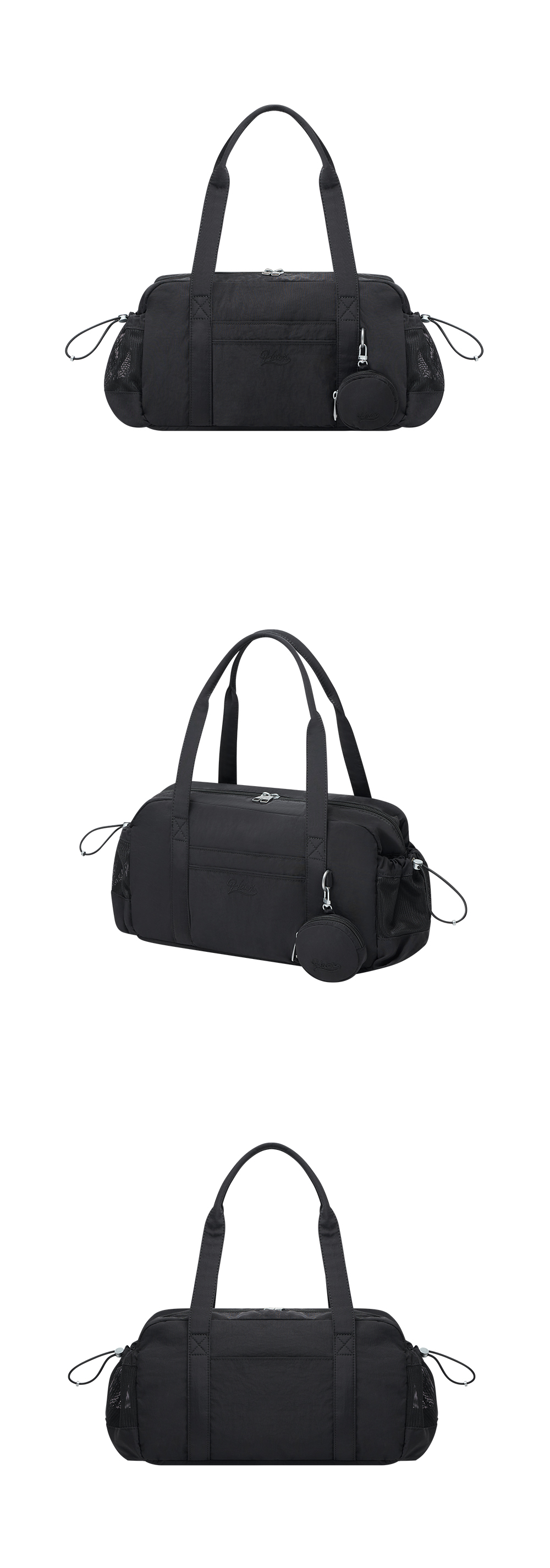 HDEX ■ Glossy Pouch Duffle Bag Glossy Pouch Duffle Bag (Black) - HDEX