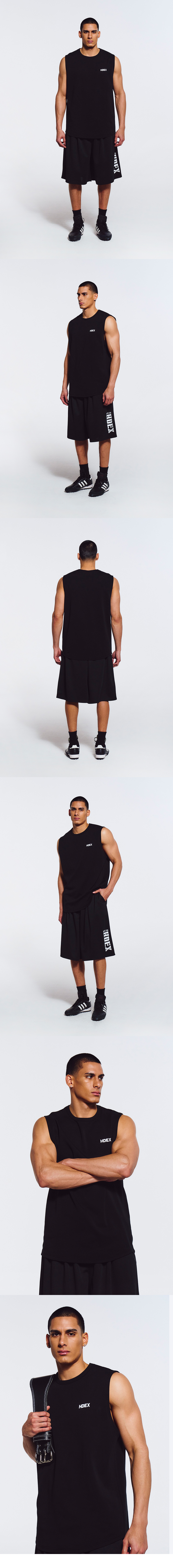MUSINSA公式 | HDEX Main Small Logo Sleeveless (Black)
