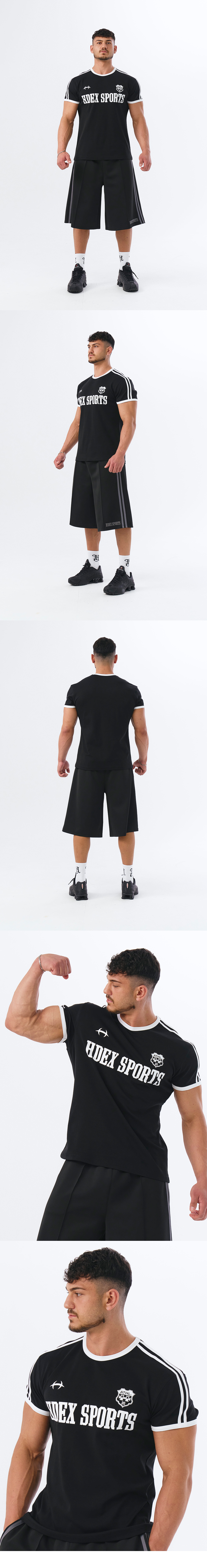 HDEX ■ Sporty Ringer Muscle Fit Short Sleeve MUSINSA | HDEX Sporty Ringer Muscle Fit Short Sleeve (Black)