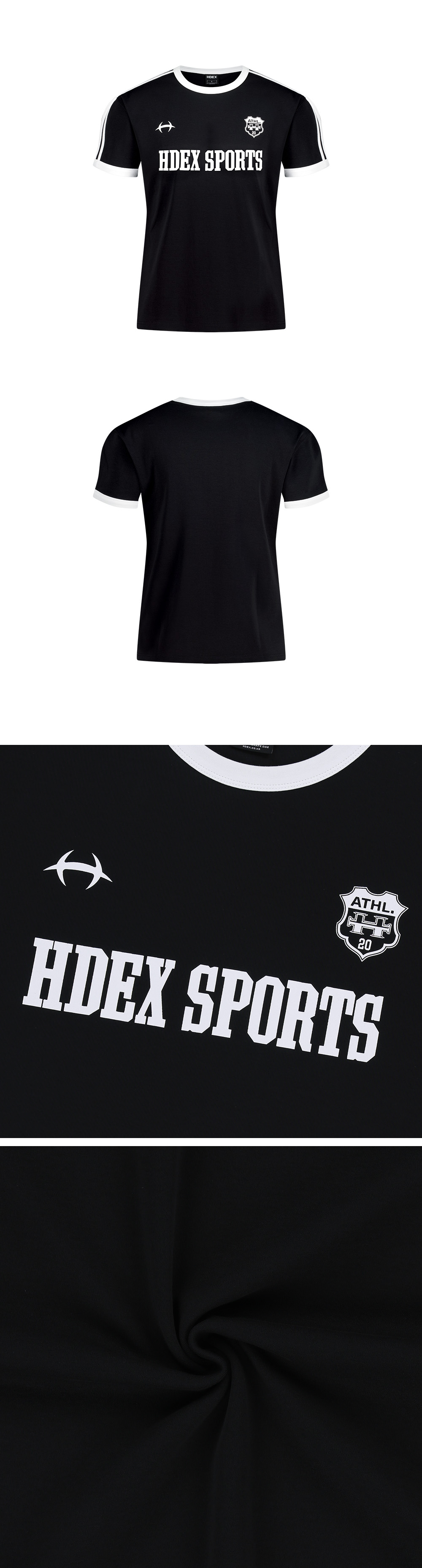 HDEX ■ Sporty Ringer Muscle Fit Short Sleeve MUSINSA | HDEX Women's Sporty Ringer V-Neck Short Sleeve (Black)