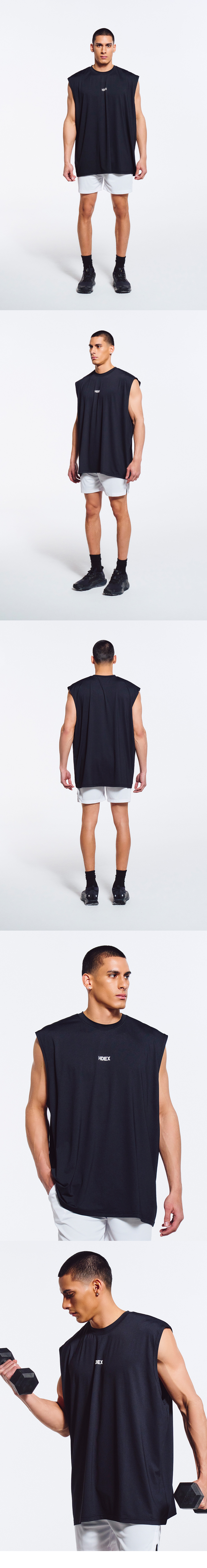 【HDEX】 Main small logo overfit sleeveless / 追跡付 MUSINSA公式 | HDEX Main Small Logo Overfit Sleeveless (White)