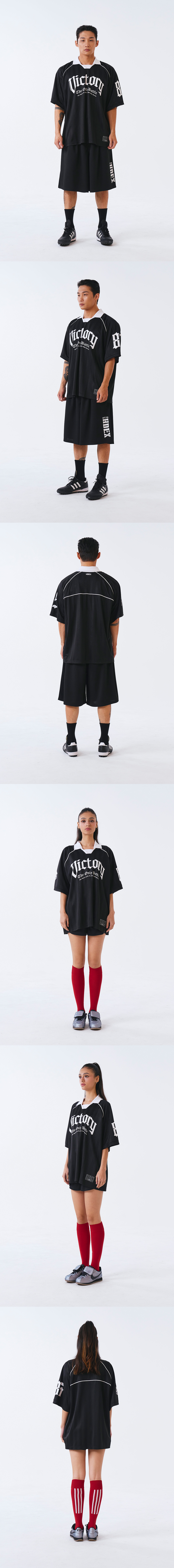 【韓国 HDEX】VICTORY STRIPED COLLAR SHORT SLEEVE HDEX | エイチデックス