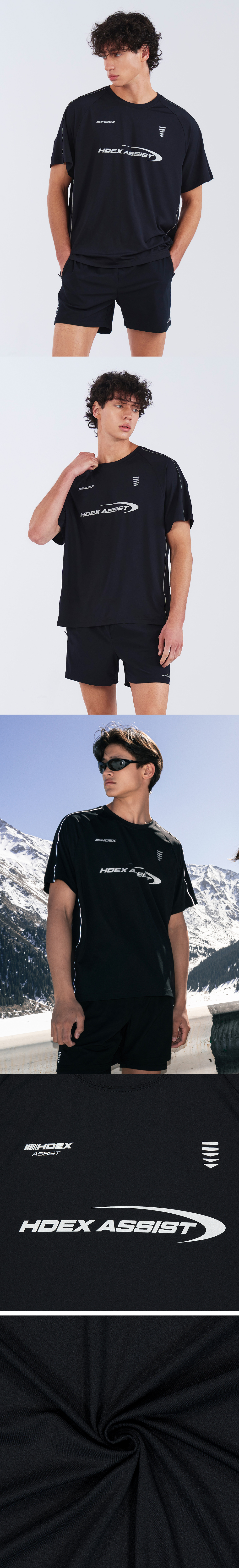 MUSINSA | HDEX Assist Reflective Short Sleeve (Black)