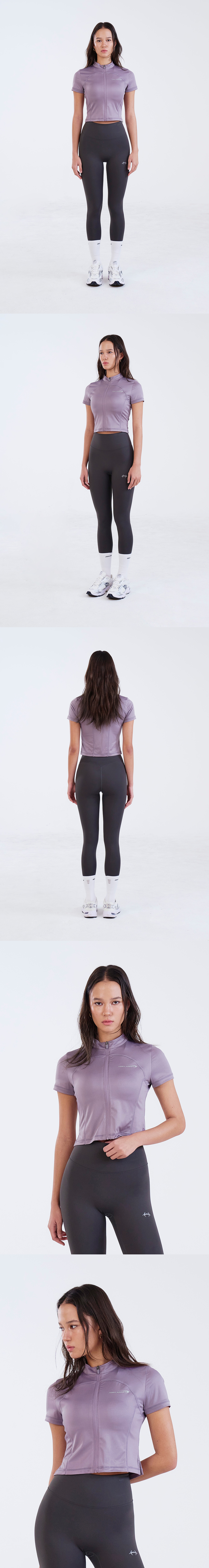 MUSINSA公式 | HDEX Women's Assist Short Sleeve Zip-Up (Plum)