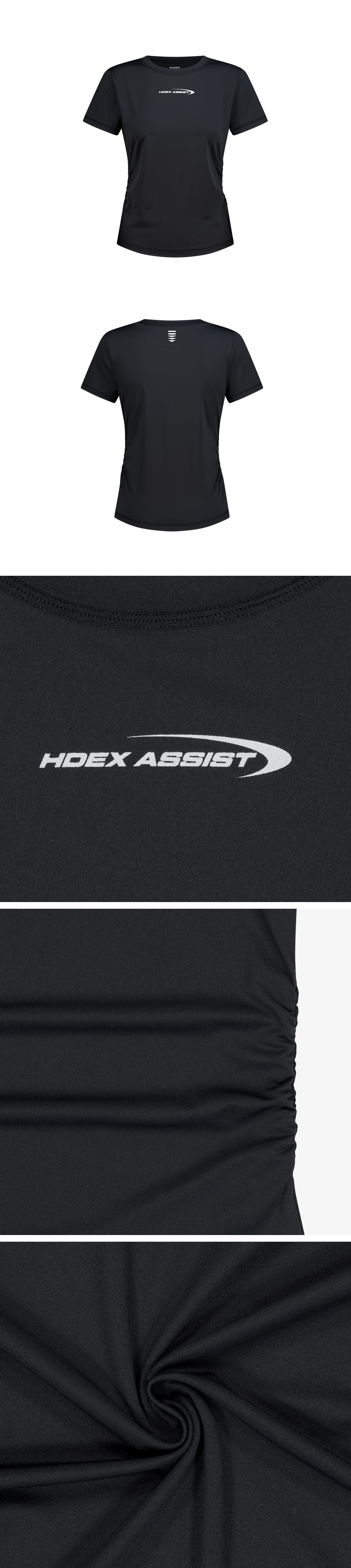 【HDEX】 Women's Assist Shirring Short Sleeve / 追跡付 HDEX | エイチデックス