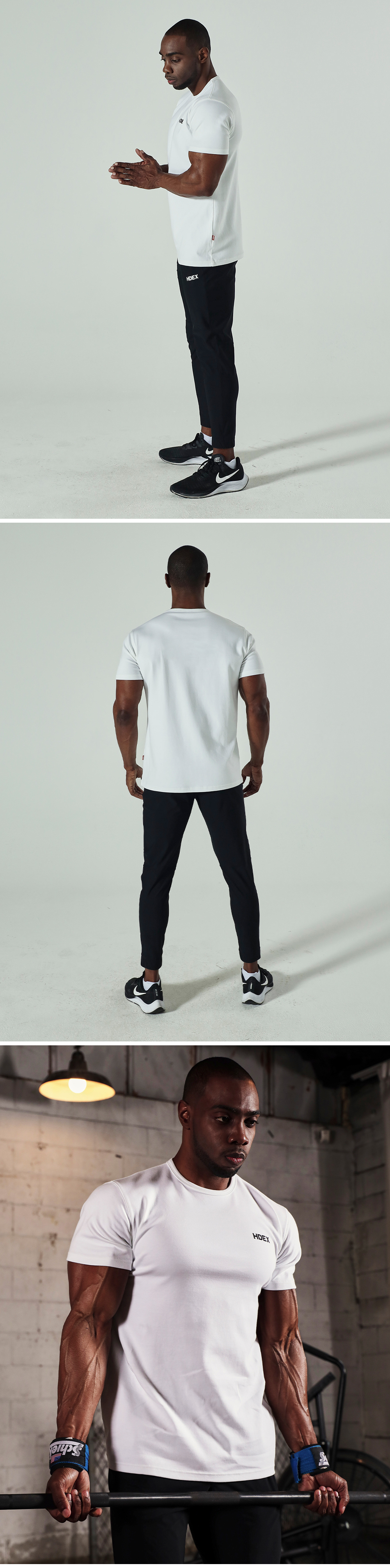 MUSINSA | HDEX Main small logo muscle-fit short sleeve tee 4